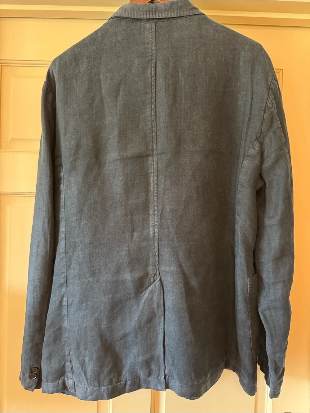 Billy Reid Archie Garment Dyed Linen Jacket in Coastal Blue